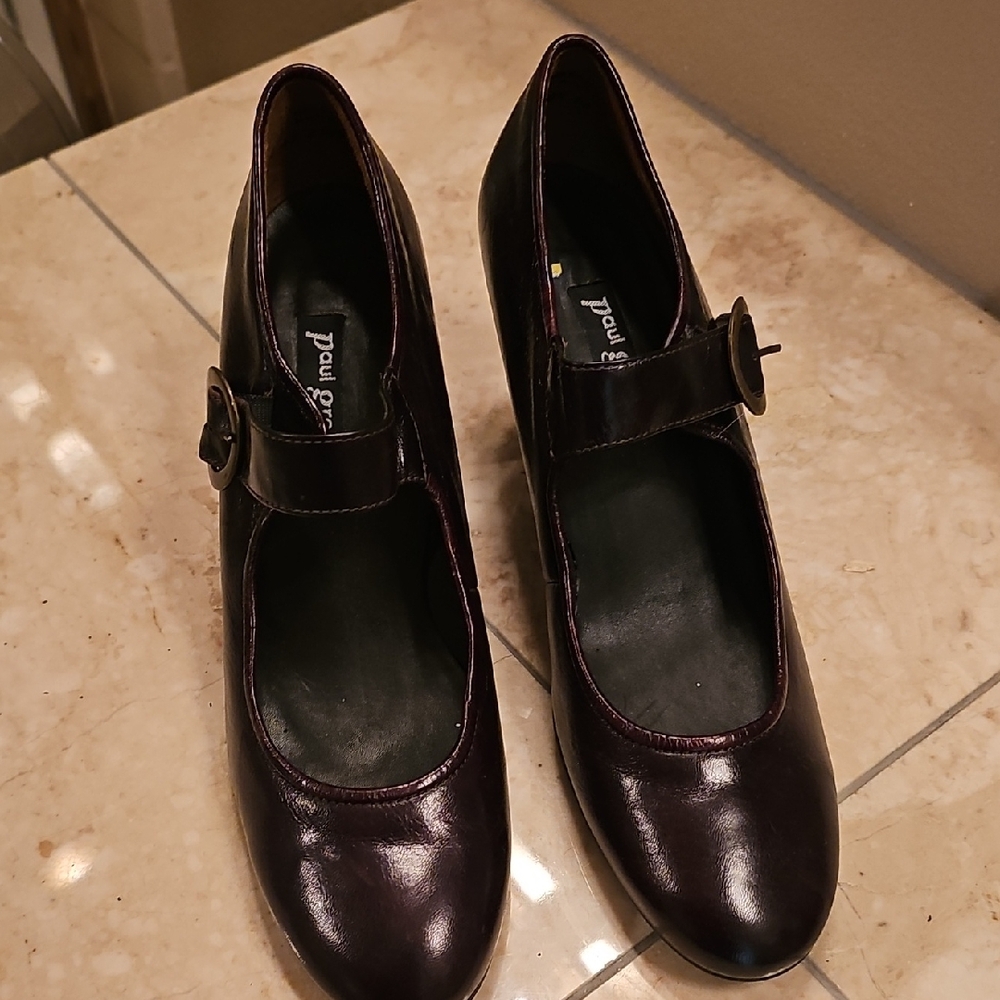 Paul Green Dark Purple Mary Jane Heels
